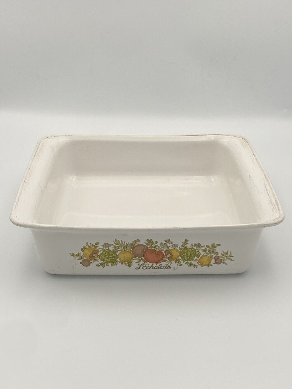Corning Ware Spice Of Life L’Echalote Casserole Dish Brownie Pan P-322 Vintage